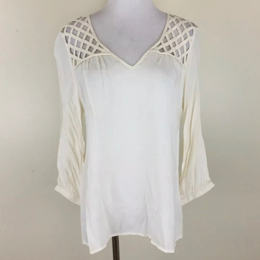 NWT Tinley Road Tunic Blouse with lattice cutout detail